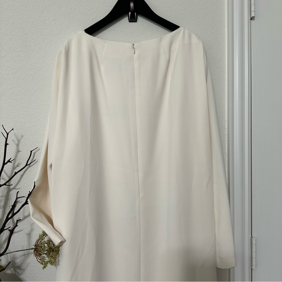 NWT ANTONIO MELANI x Elizabeth Damrich Swan Crepe Button Front Long Dress - Picture 12 of 15